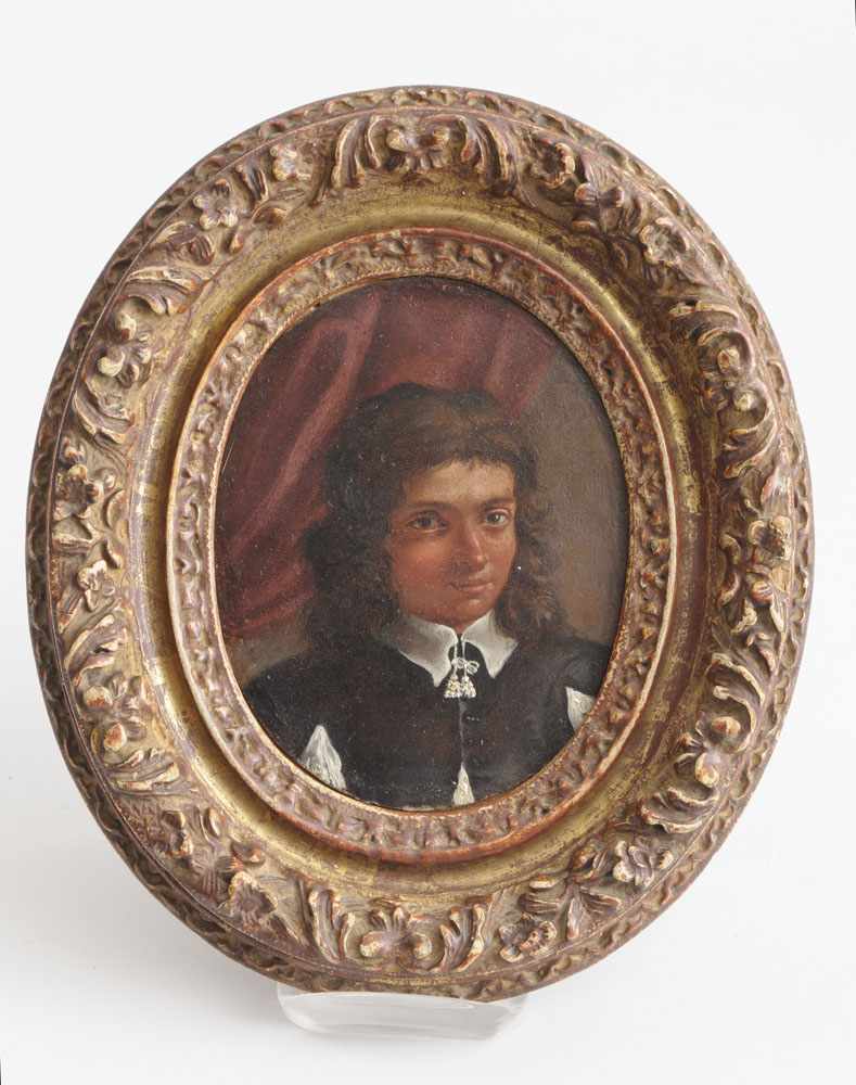 Appraisal: DUTCH SCHOOL TH C MINIATURE PORTRAIT HEAD OF A BOY