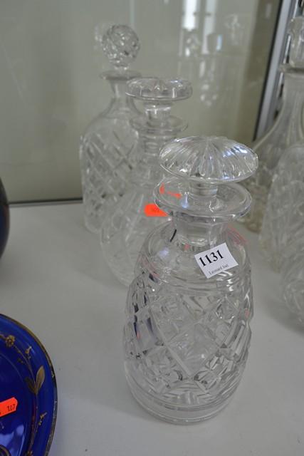 Appraisal: THREE CRYSTAL DECANTERS INCLUDING STUART AND BODA