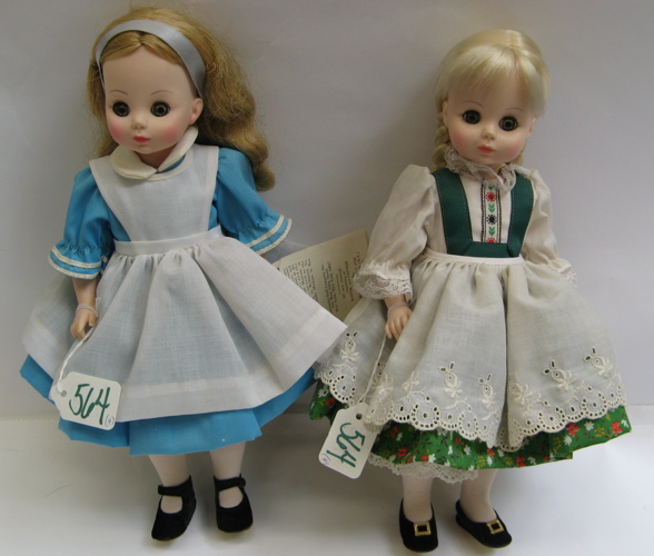 Appraisal: FOUR MADAME ALEXANDER DOLLS all with sleep eyes original labels