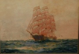 Appraisal: John Charles Allcot - Cutty Sark watercolour signed 'John Allcot'