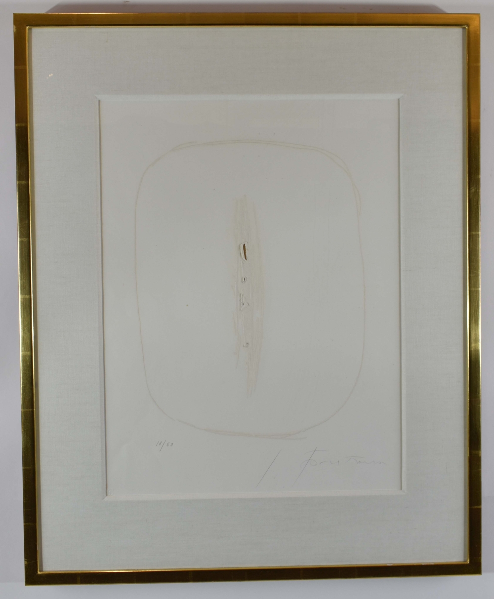 Appraisal: LUCIO FONTANA ARGENTINE ITALIAN - Concetto Spaziale Skigned L Fontana