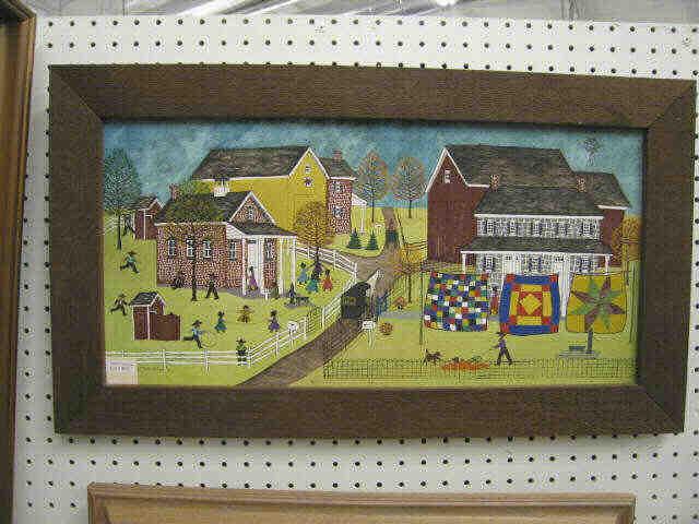 Appraisal: Dolores Hackenberger Oil on Canvas Amish Land Lancaster PA artist