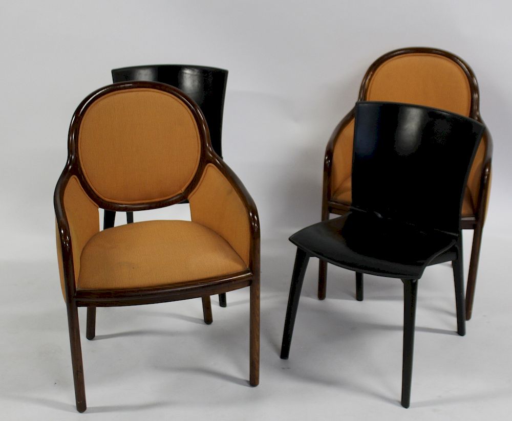 Appraisal: MIDCENTURY Pairs of Chairs To include a pair of Cassina