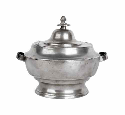 Appraisal: Cranston Rhode Island pewter sugar bowl ca bearing the touch