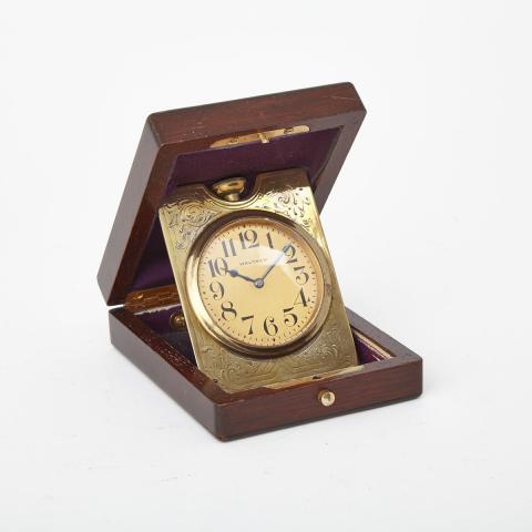 Appraisal: American Waltham Watch Company Mahogany Cased Travel Clock th century