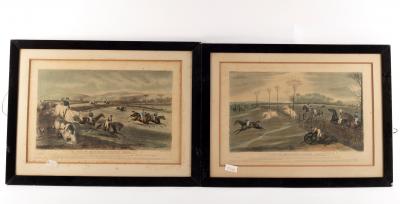 Appraisal: By and After Charles Hunt Military Steeplechase four engravings cm