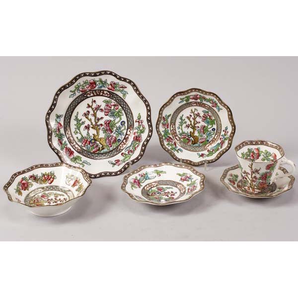 Appraisal: Coalport Indian Tree pattern transferware pcs cups saucers bowls sm