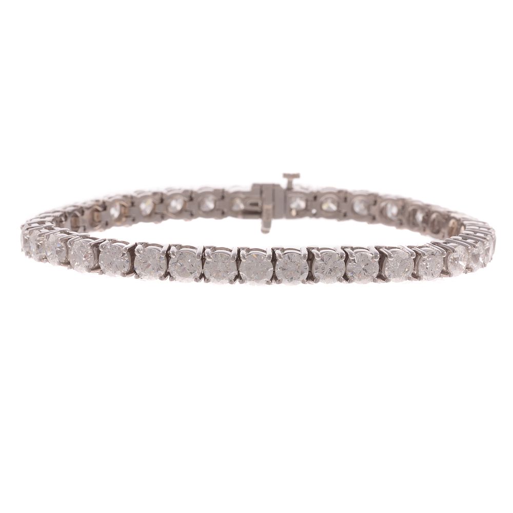 Appraisal: A ct Diamond Line Bracelet in K K white gold