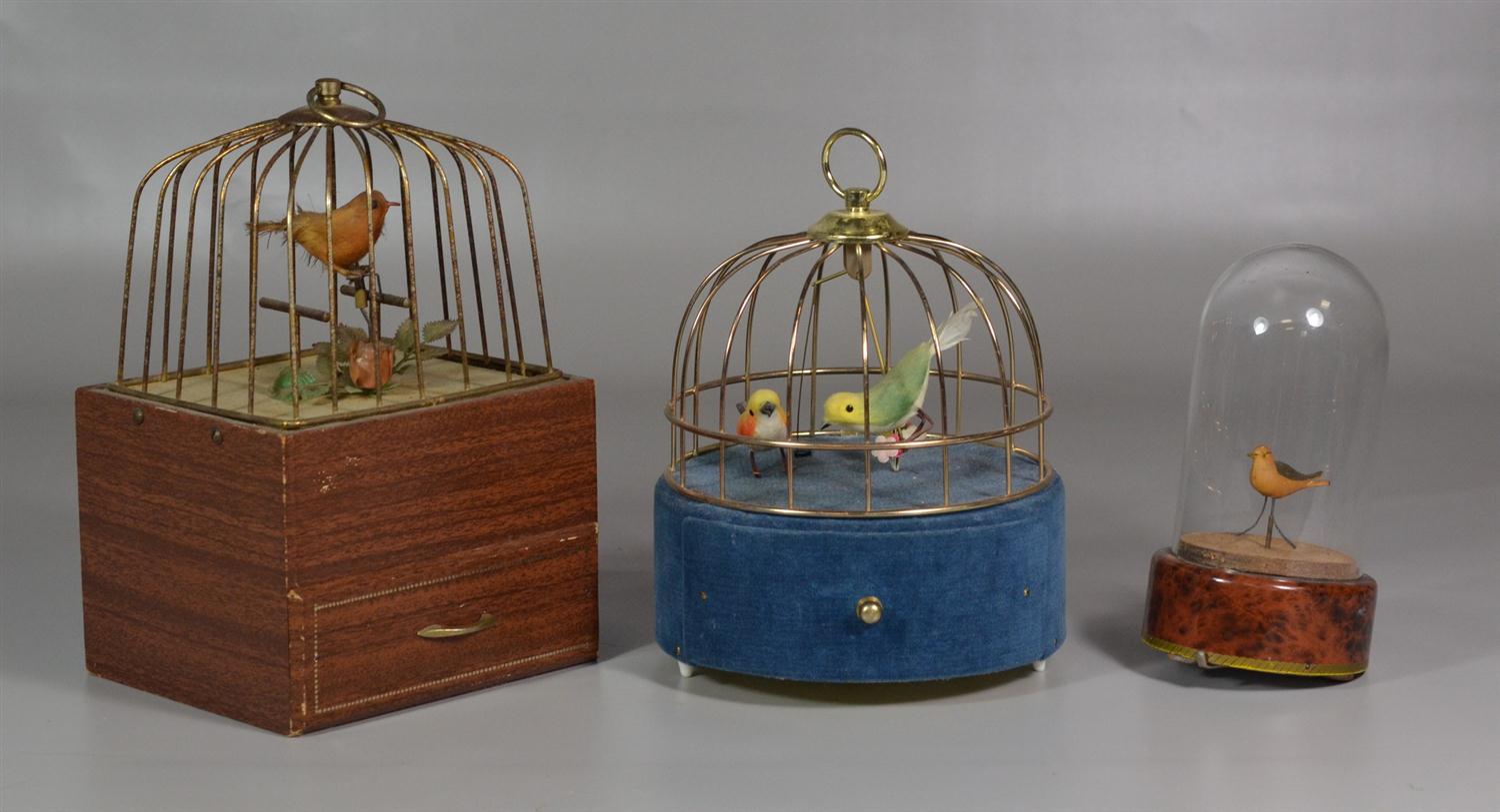 Appraisal: Singing bird music boxes all running but may need adjustment