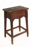 Appraisal: STOOL - Primitive th c pine stool with rectangular top