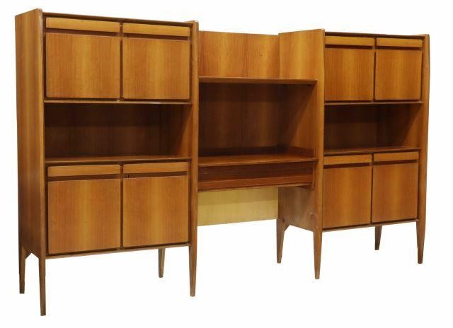 Appraisal: Italian mid-century modern desk wall unit La Permanente Mobili Cantu