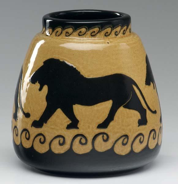 Appraisal: NORTH DAKOTA SCHOOL OF MINES Fine bulbous tapering vase attributed