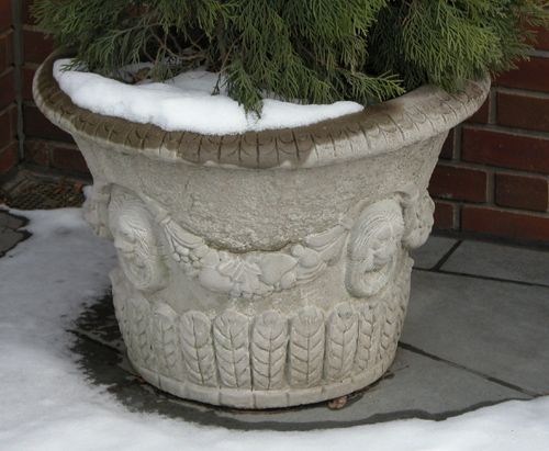 Appraisal: Pair of Decorative Cast Concrete Planters Unknown Unknown x x