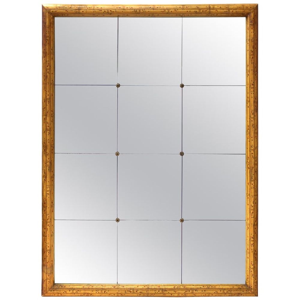 Appraisal: HOLLYWOOD REGENCY STYLE PAINTED FAUX BAMBOO MIRROR Hollywood Regency style