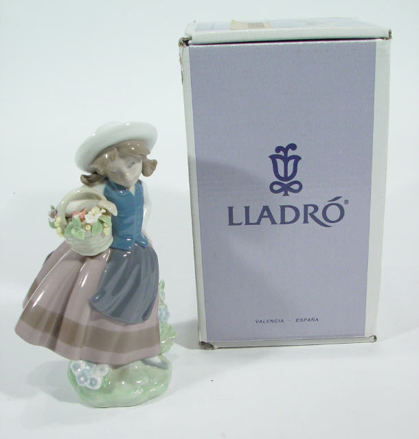 Appraisal: Lladro porcelain figurine 'Sweet Scent' with original box factory marks