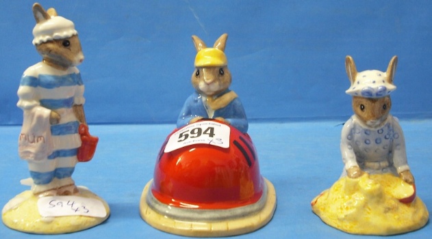 Appraisal: Royal Doulton Bunnykins Figures Seaside DB Mother DB and Dodgem