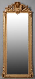 Appraisal: American Gilt and Gesso Rococo Revival Pier Mirror American Gilt