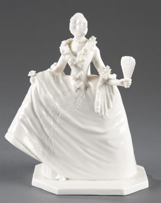 Appraisal: Nymphenburg blanc de chine porcelain figure of a woman with