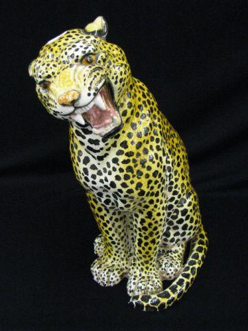 Appraisal: Italian Pottery Figurine of a Leopard tall