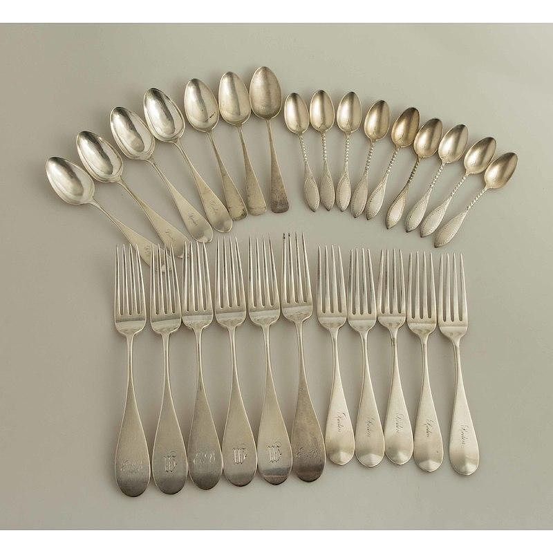 Appraisal: Koehler Ritter Schulz Fischer Silver Flatware Assembled silver flatware comprising