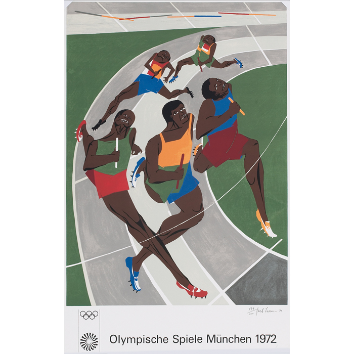 Appraisal: Jacob Armstead Lawrence African-American - ''Olympic Games '' color silkscreen