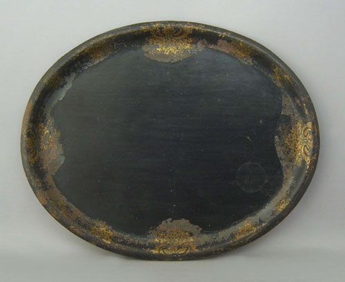 Appraisal: Two tole trays th c l w and l w