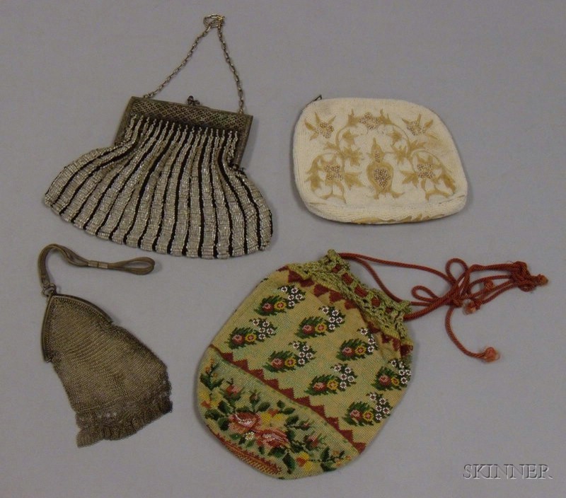 Appraisal: Four Lady's Early th Century Purses including an Art Deco