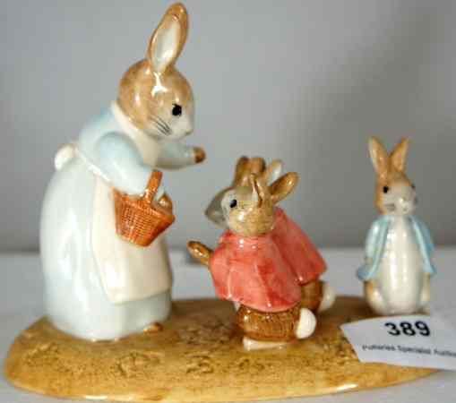 Appraisal: Beswick Beatrix Potter Tableau Figure Mrs Rabbit and the Four