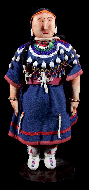 Appraisal: Sioux Beaded Children's Doll with Papoose For your consideration is