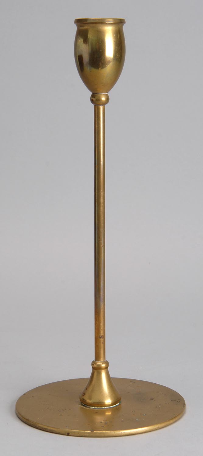 Appraisal: EARLY TH CENTURY ARTS CRAFTS BRASS CANDLESTICK BY ROBERT JARVIE