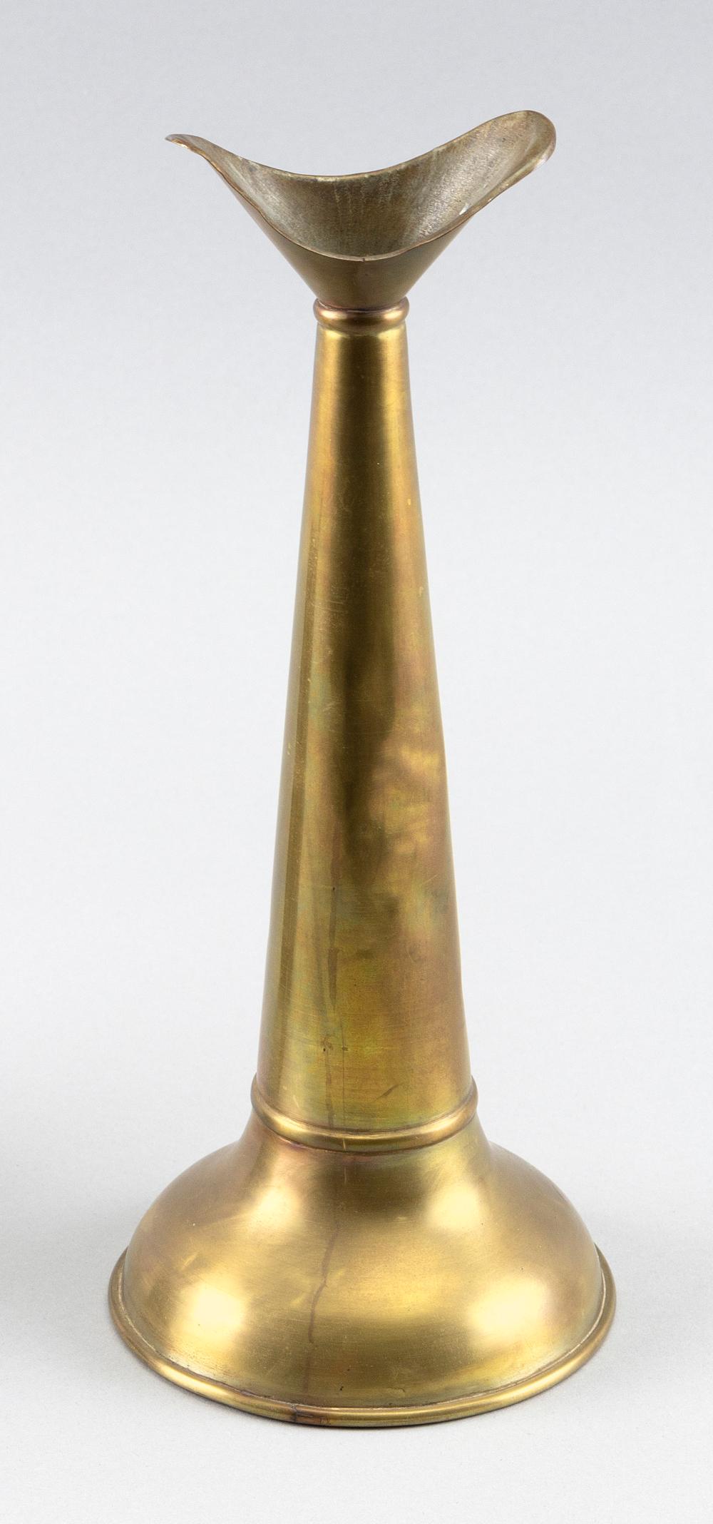 Appraisal: SMALL BRASS SPEAKING HORN EARLY TH CENTURY LENGTH SMALL BRASS