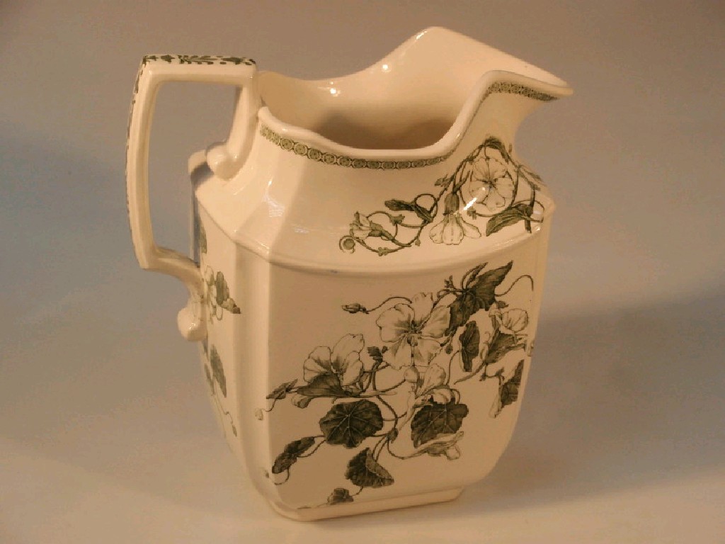 Appraisal: A Wedgwood green transfer printed water jug cm high