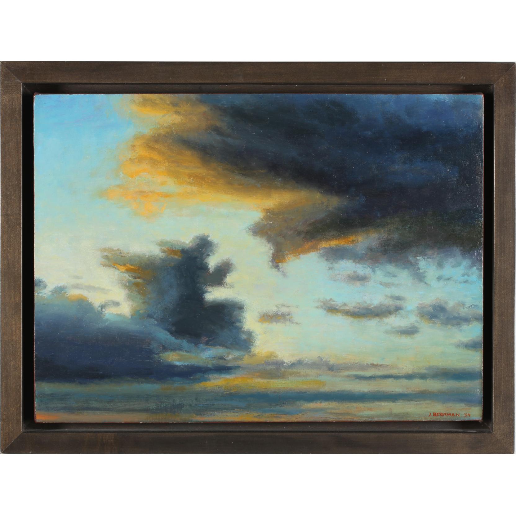 Appraisal: John Beerman NC Clouds Mooselookmeguntic oil on canvas signed and