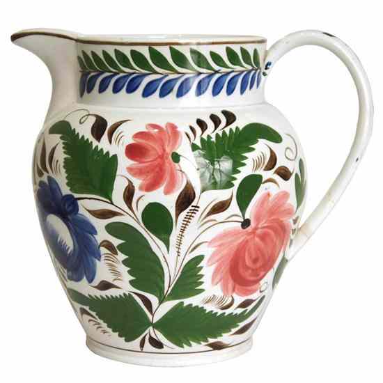 Appraisal: An English Staffordshire Soft Paste Porcelain Pitcher circa having a