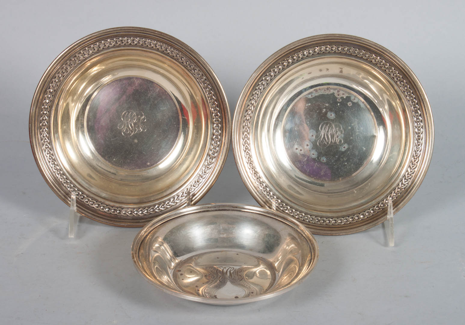 Appraisal: Three American sterling silver bowls including pair of Randahl bowls