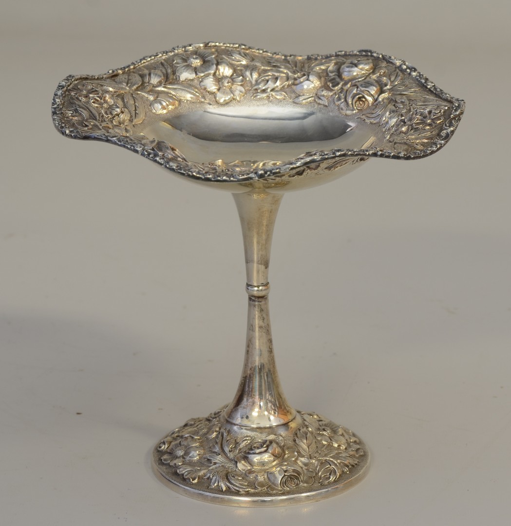 Appraisal: Stieff sterling repouss compote mono S h TO