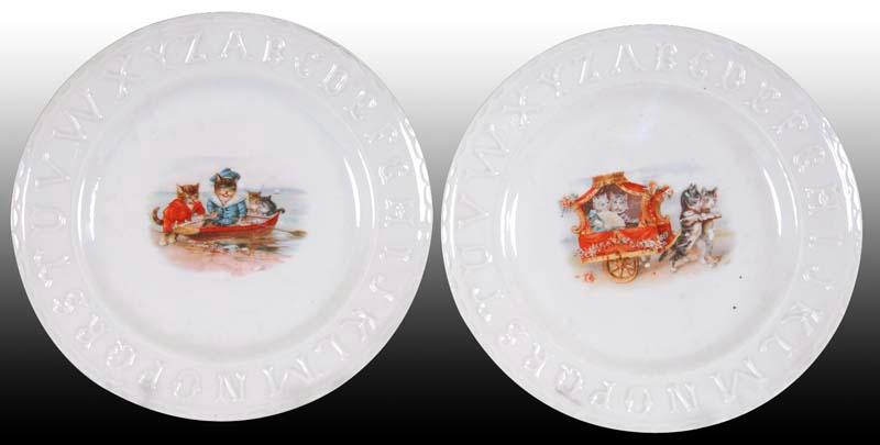 Appraisal: Lot of ABC Children's Plates Description Depicting cats No damage