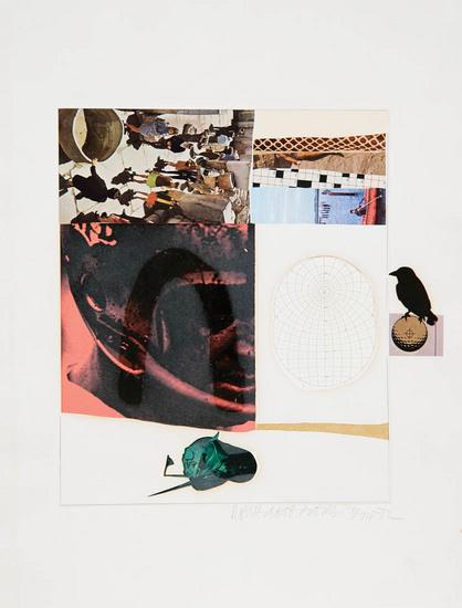 Appraisal: Robert Rauschenberg b horsefeathers thirteen-ix g lithograph and silkscreen with