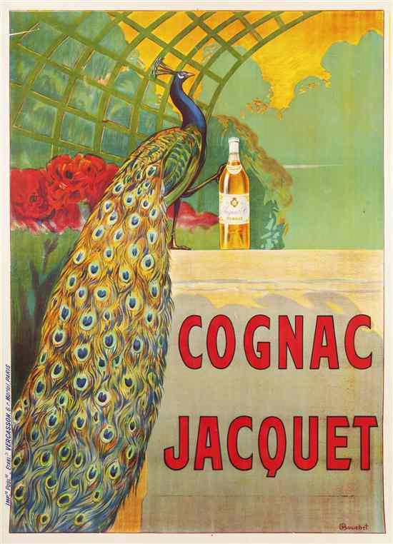 Appraisal: Camille Bouchet French th century Cognac Jacquet vintage poster x