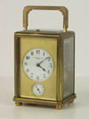 Appraisal: MINIATURE CARRIAGE CLOCK - Fine French made quarter hour repeater