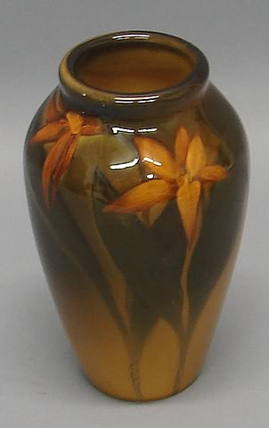 Appraisal: Baluster form glossy glaze with yellow flower impressed Rookwood mark