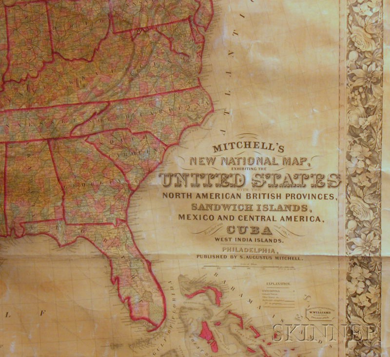 Appraisal: North America United States MITCHELL'S NEW NATIONAL MAP UNITED STATES