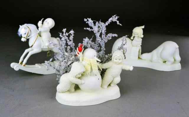 Appraisal: SNOWBABIES - BISQUE PORCELAIN FIGURINESIncluding 'Come Along With Me' ''