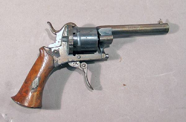 Appraisal: A continental pinfire revolver Not serialized caliber inch round barrel