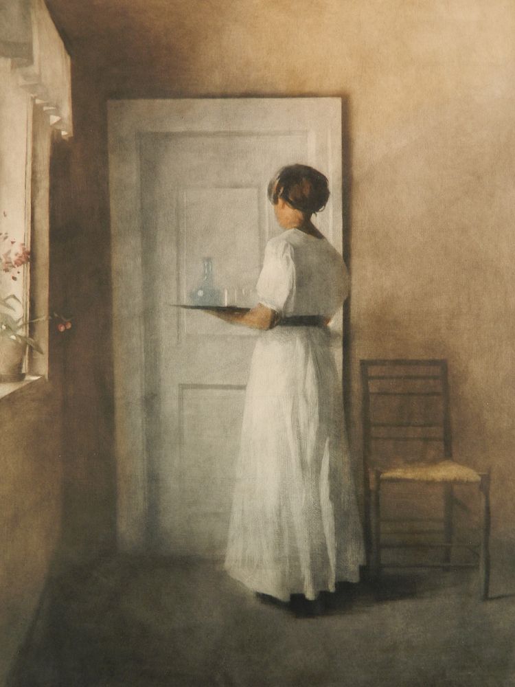 Appraisal: Peter Ilsted mezzotint Peter Ilsted Danish - - Girl with