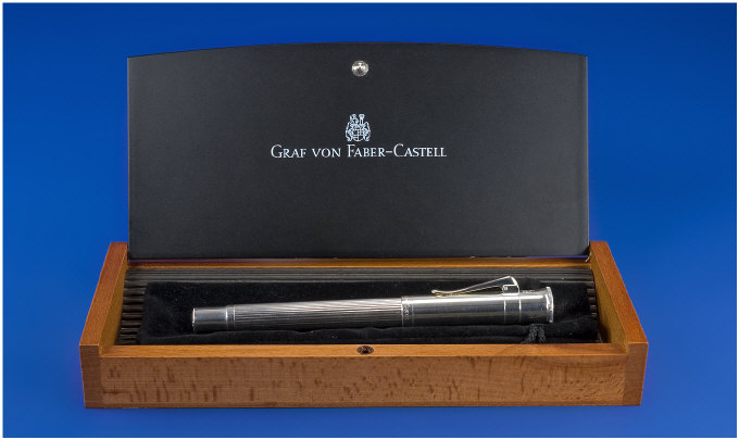 Appraisal: Faber Castell Sterling silver boxed fountain pen with pouch in