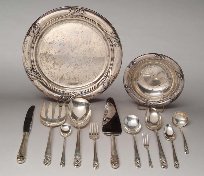 Appraisal: -PIECE INTERNATIONAL STERLING FLATWARE SET IN THE SPRING GLORY PATTERN