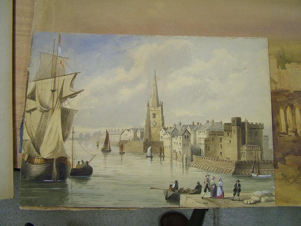 Appraisal: Possibly by William Gavin Herdman - - Dutch harbour scene