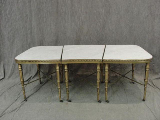 Appraisal: Part Gilt Metal and Marble Table Can be used as