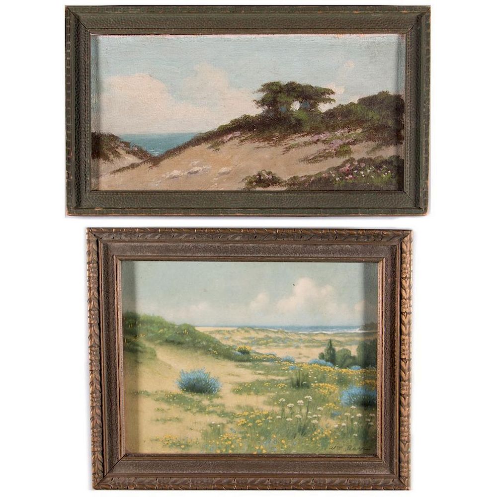 Appraisal: Two California dunescapes one lithograph and one oil o Artist